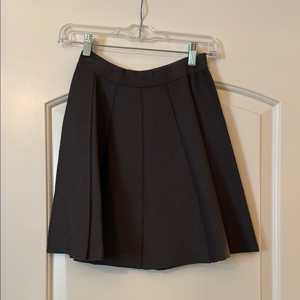 Parker Black A-Line Mini Skirt with Pleats